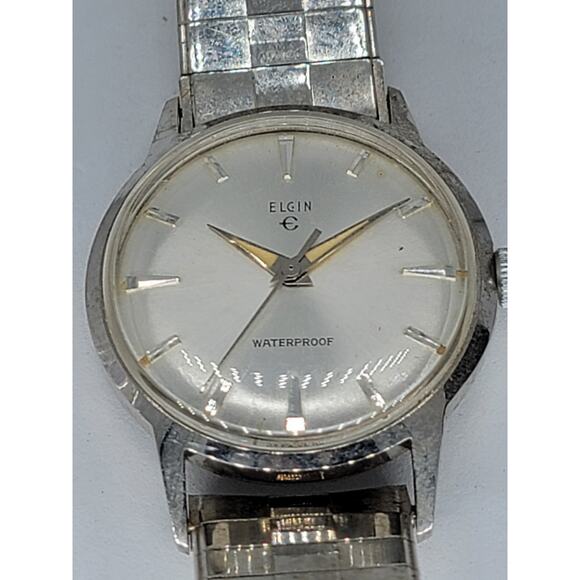 Vintage Elgin Men's Anti Magnetic Watch For Parts Or Repair Does Not Run
